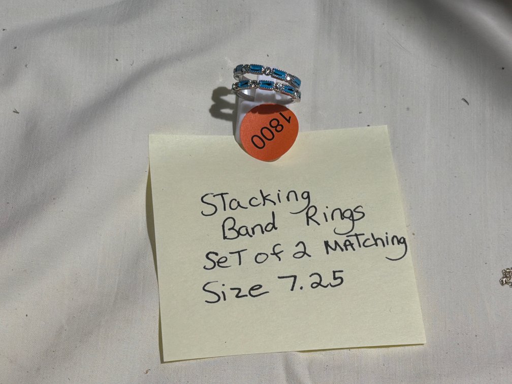 2 STACKING BAND RINGS SIZE 7.25