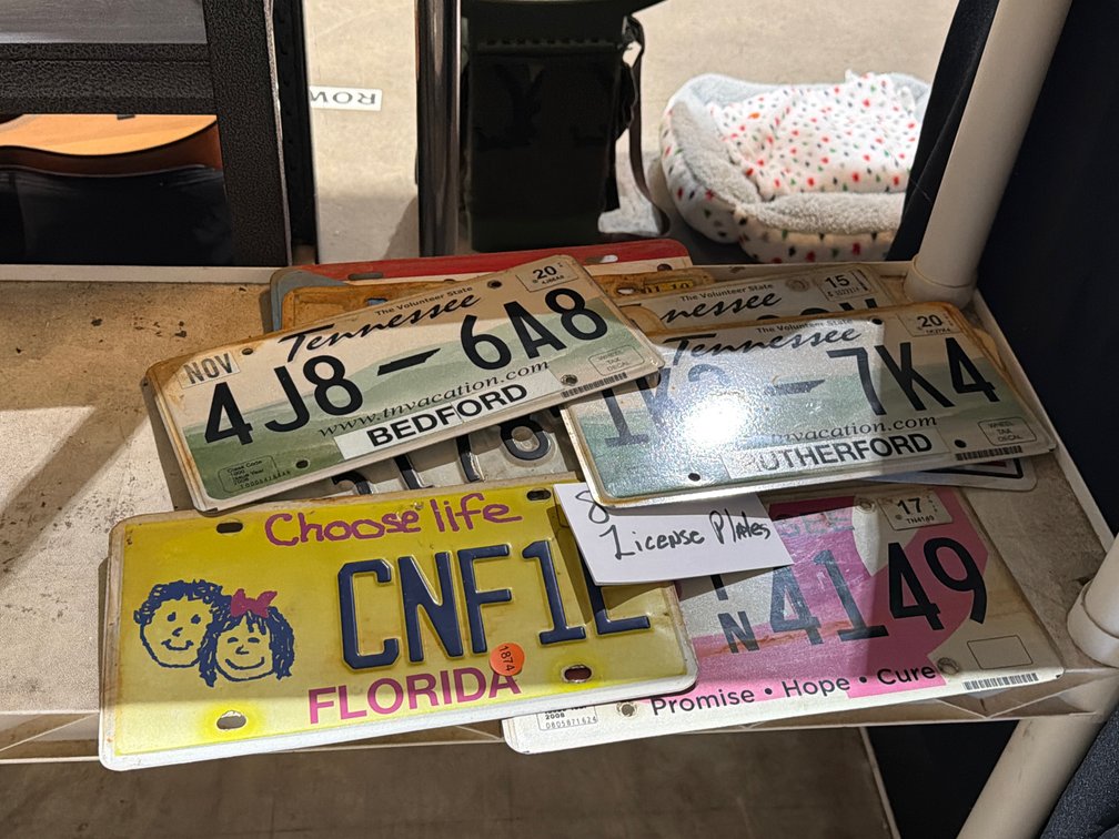VARIOUS LICENSE PLATES