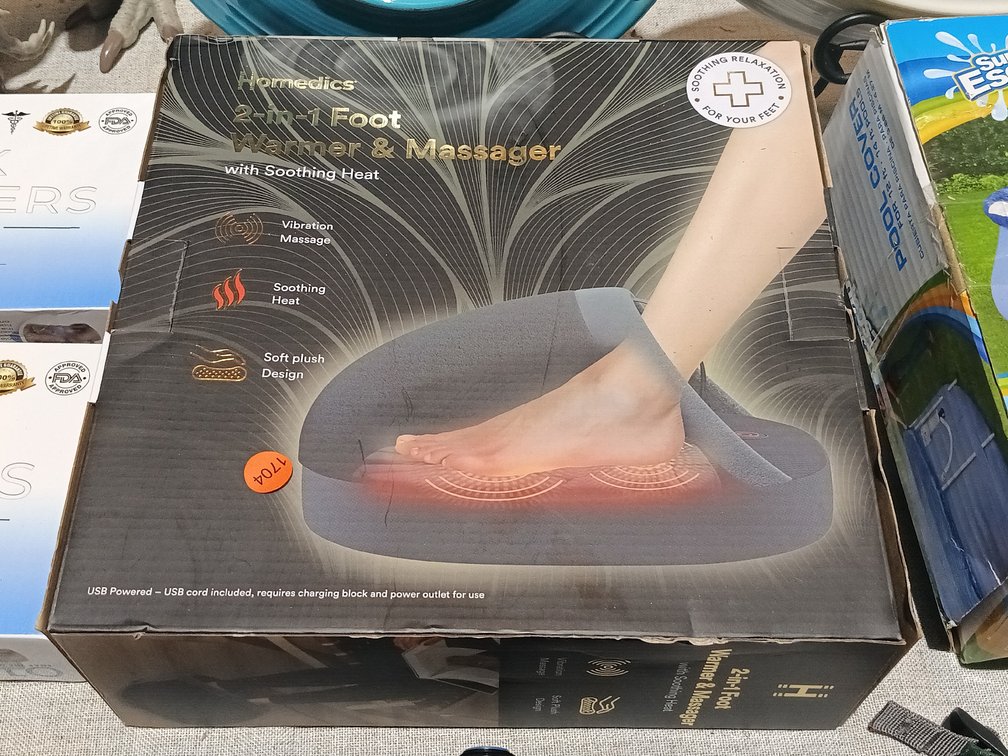 HOMEDICS 2-IN-1 FOOT WARMER AND MASSAGER