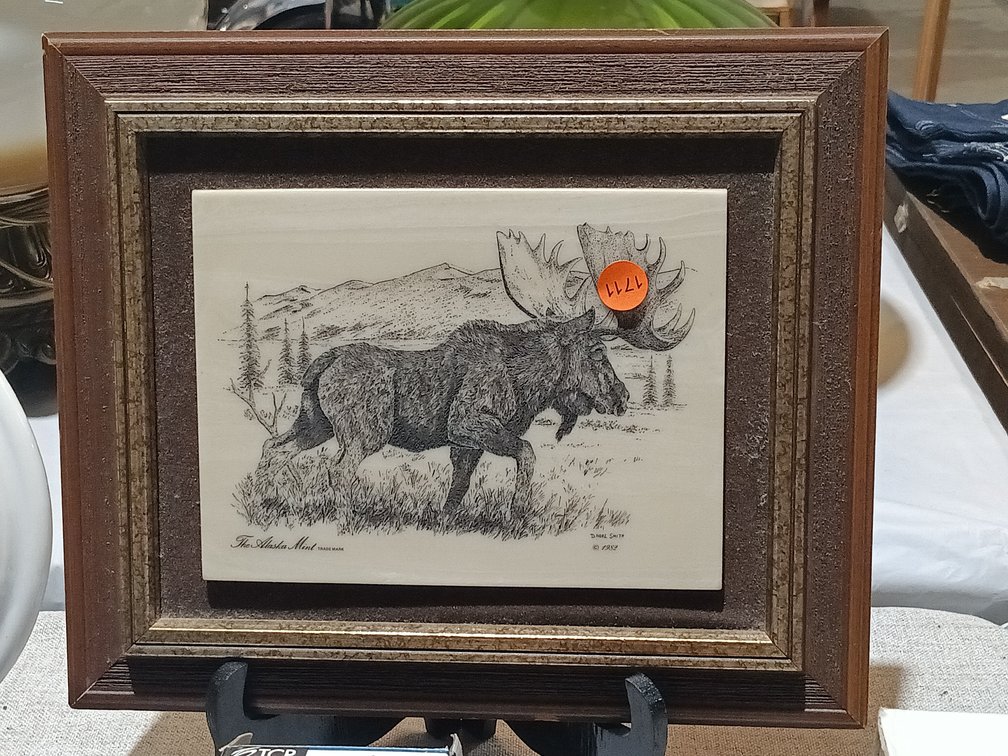 MOOSE STONE FRAMED PRINT