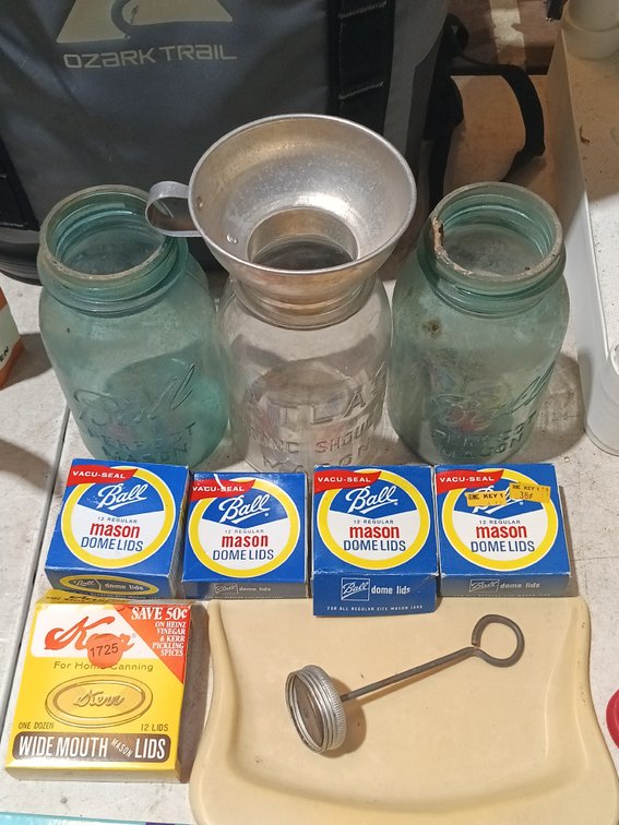 GLASS BALL JARS, LIDS, ETC