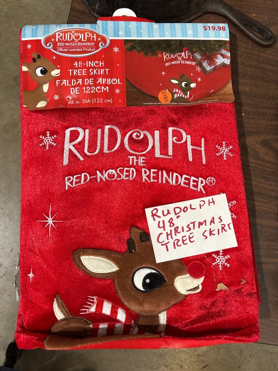 RUDOLPH 48” CHRISTMAS TREE SKIRT