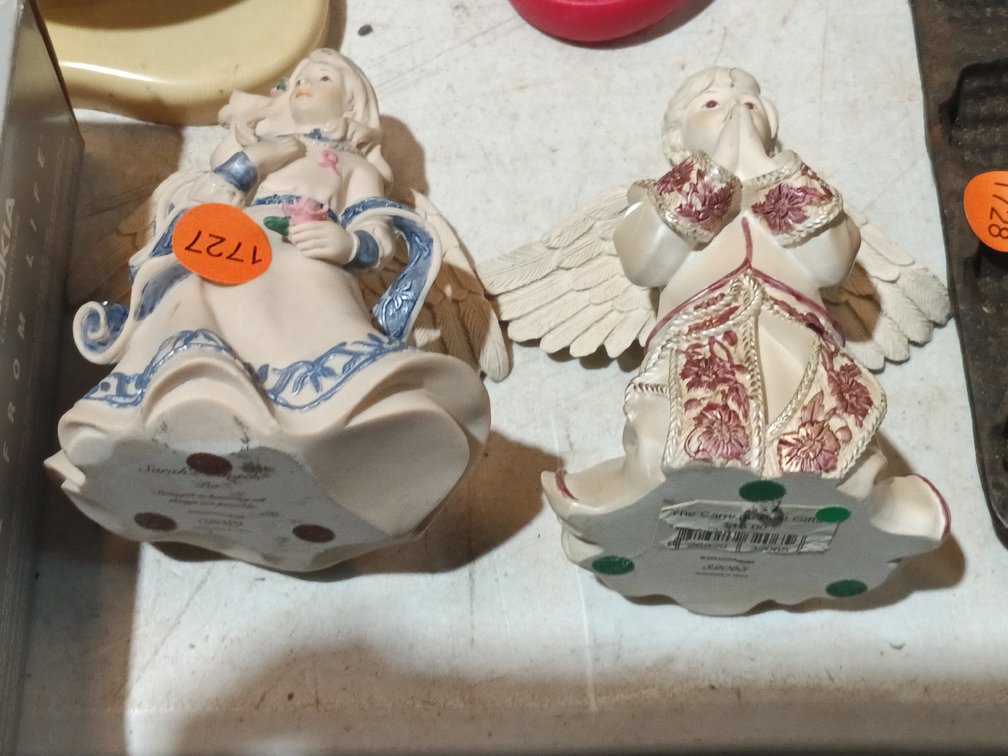 (2) PORCELAIN ANGEL FIGURES