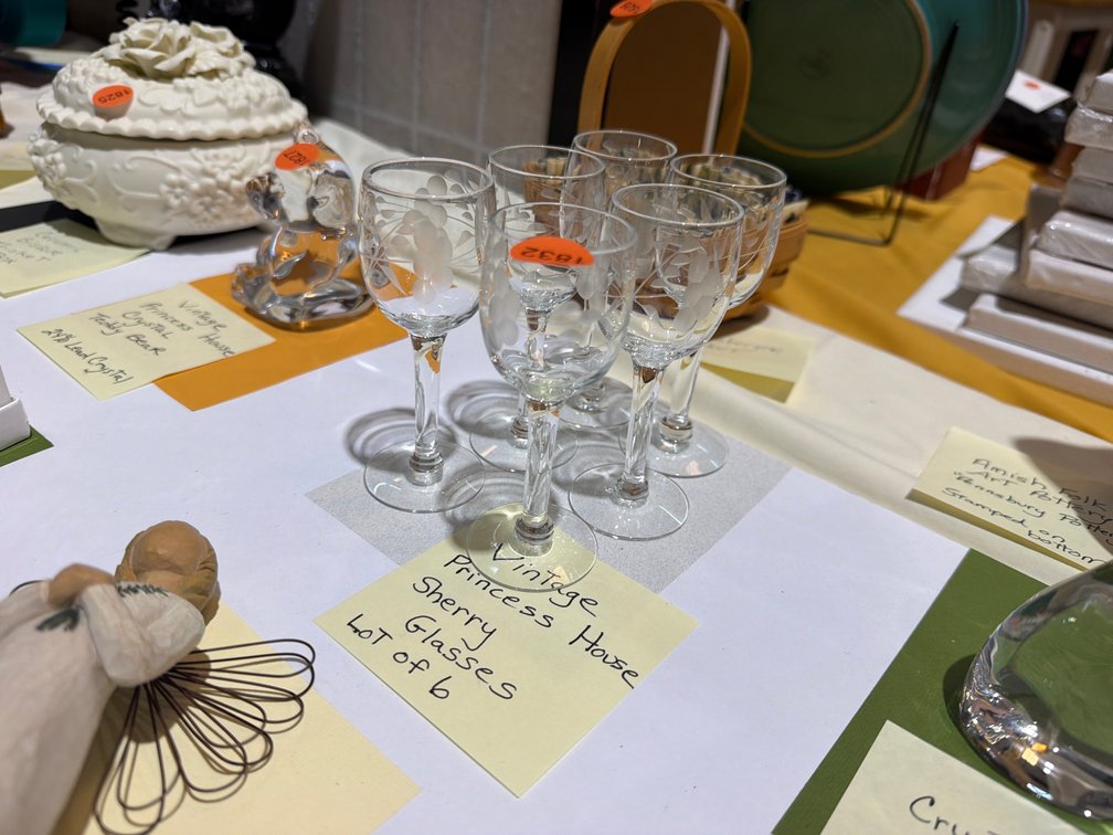 LOT OF 6 PRINCESS HOUSE SHERRY GLASSES