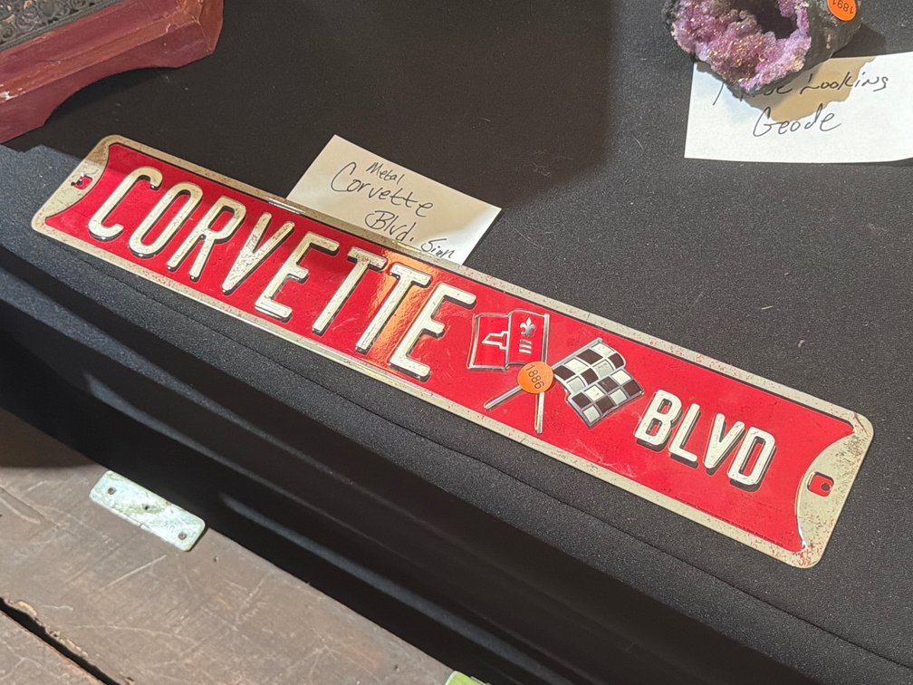 METAL CORVETTE BLVD. SIGN