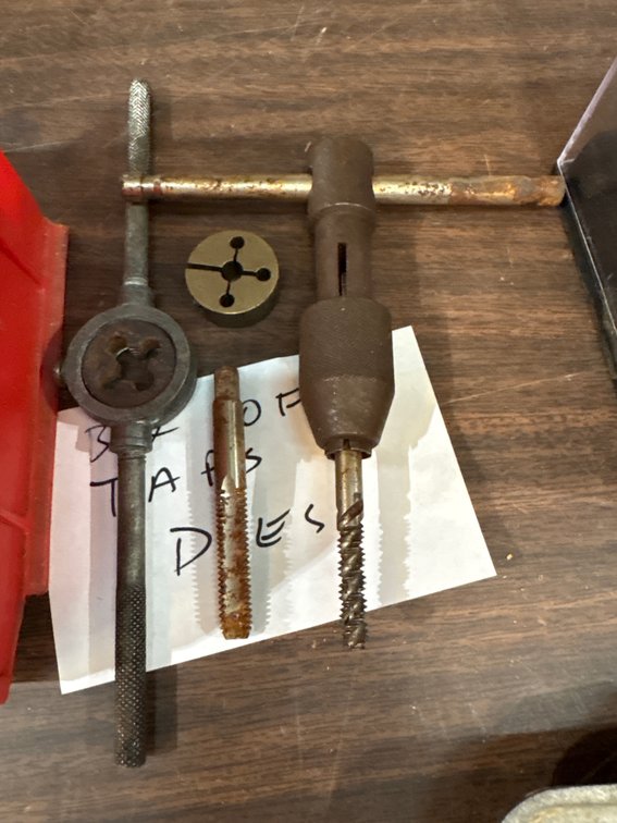 BOX OF TAPS & DIES