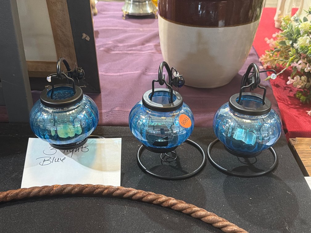 (3) CANDLE HOLDERS