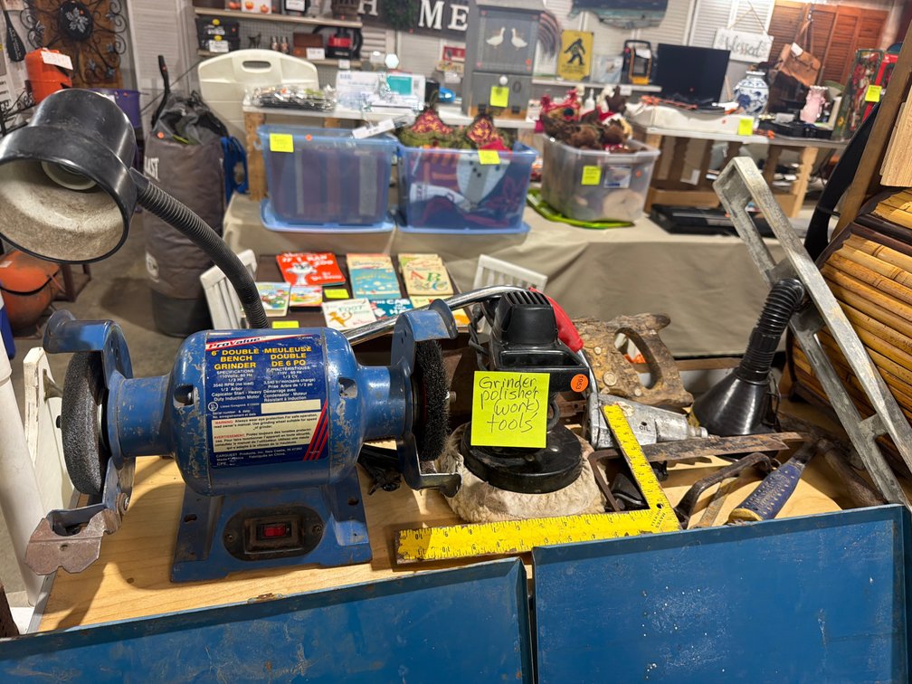 GRINDER, POLISHER, AND TOOLS