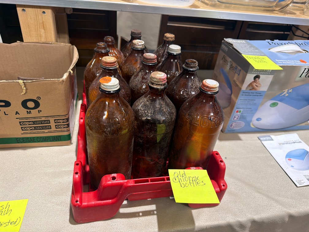 VINTAGE CLOROX GLASS BOTTLES