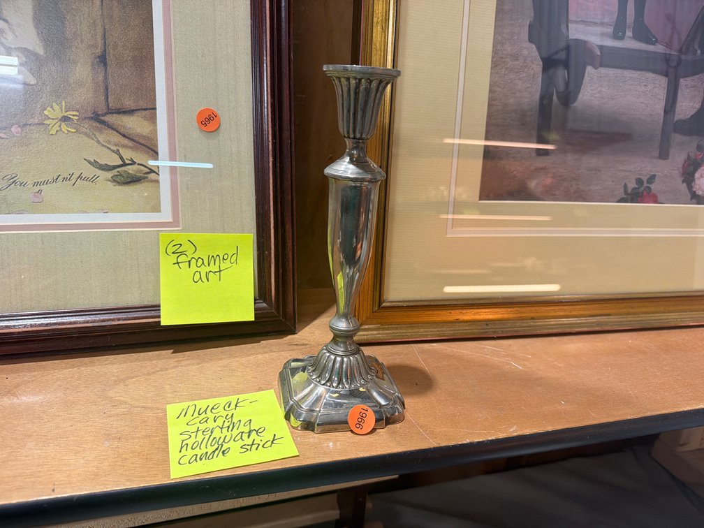 MUECK-CARY STERLING HOLLOWWARE CANDLE STICK