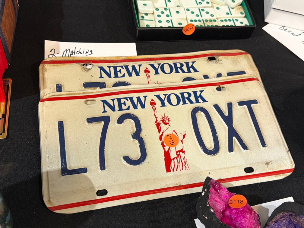 (2) NEW YORK LICENSE PLATES