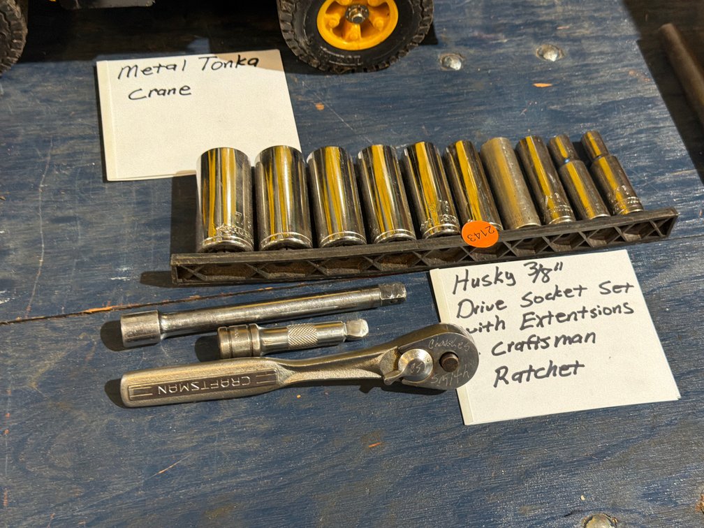 HUSKY 3/8” DRIVE SOCKET SET W/ EXTENSIONS & CRAFTSMAN RATCHET