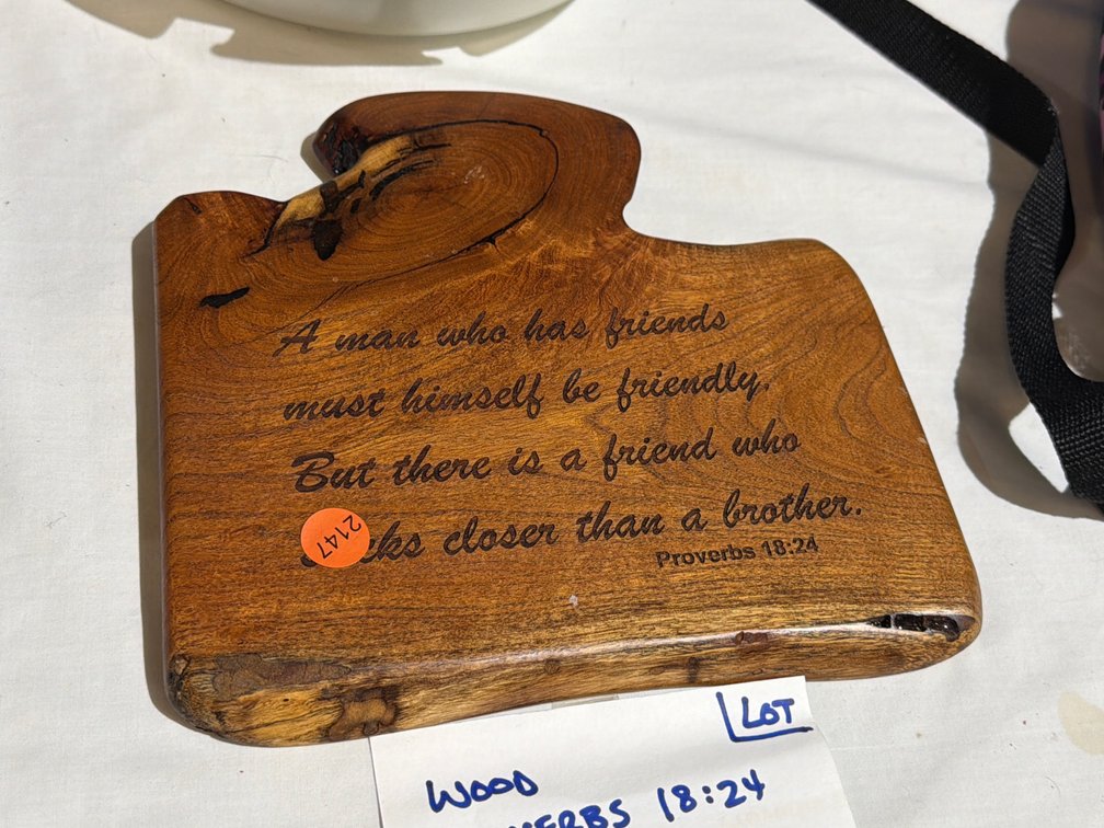 WOOD PROVERBS 18:24 SIGN