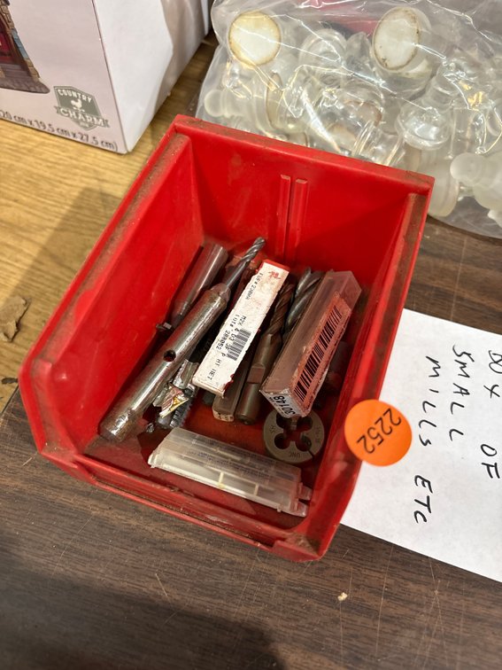 BOX OF SMALL MILLS, ETC