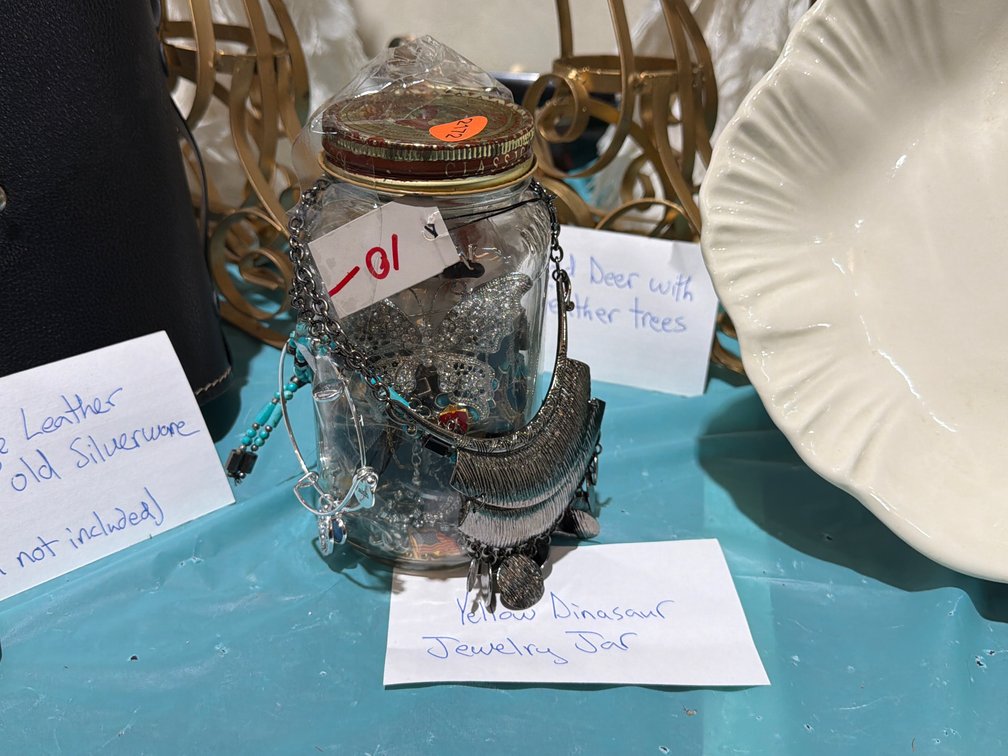 JAR W/ VARIOUS JEWELRY
