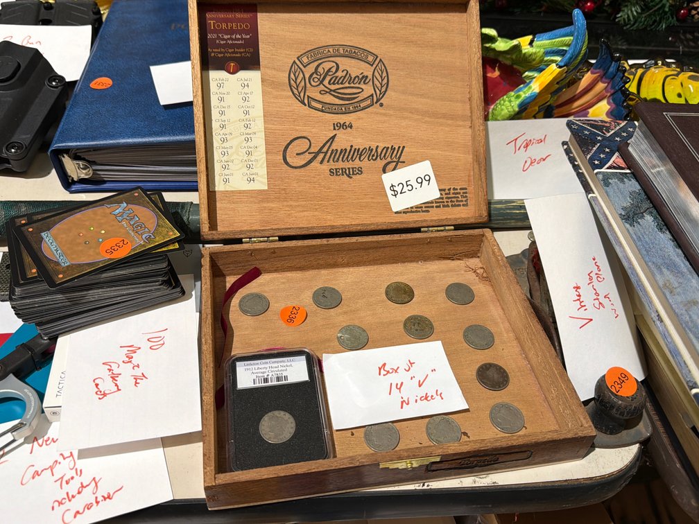 BOX OF (14) V-NICKELS