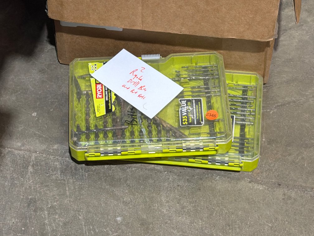(2) RYOBI DRILL BITS & BIT SETS