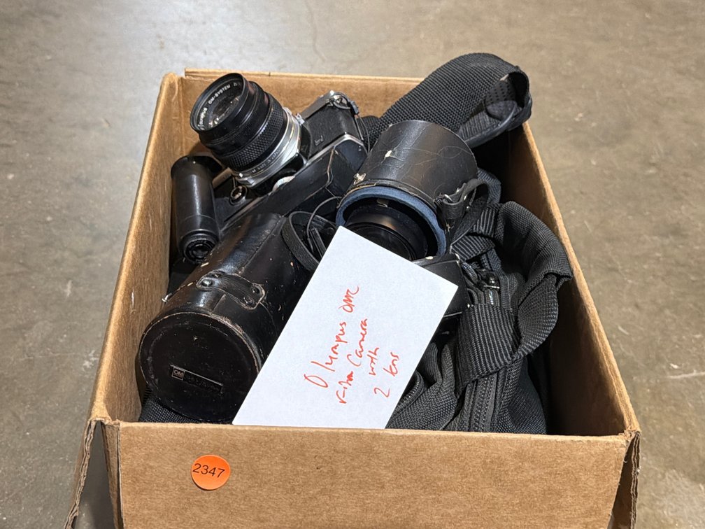OLYMPUS CAMERA W/ (2) LENSES