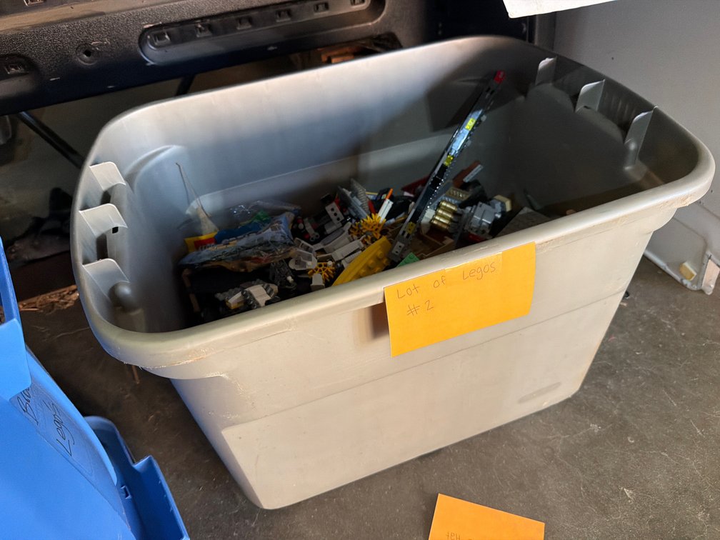 TOTE OF LEGOS