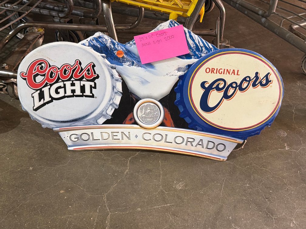 29” X14” COORS METAL SIGN