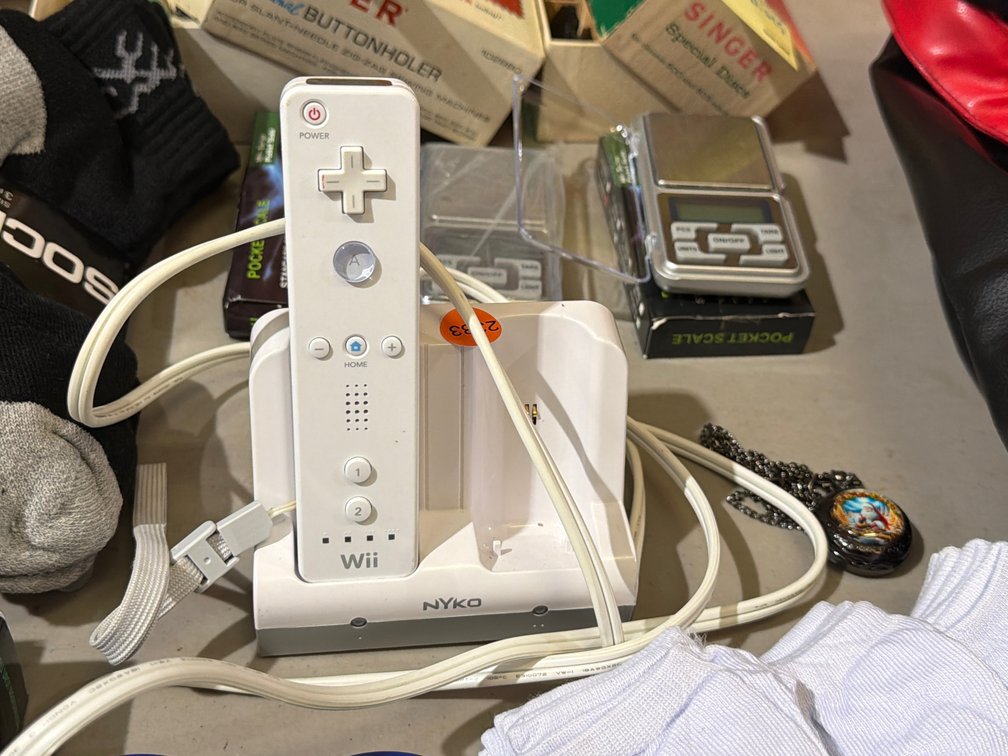 WII REMOTE, CHARGER, SANTA POCKET WATCH