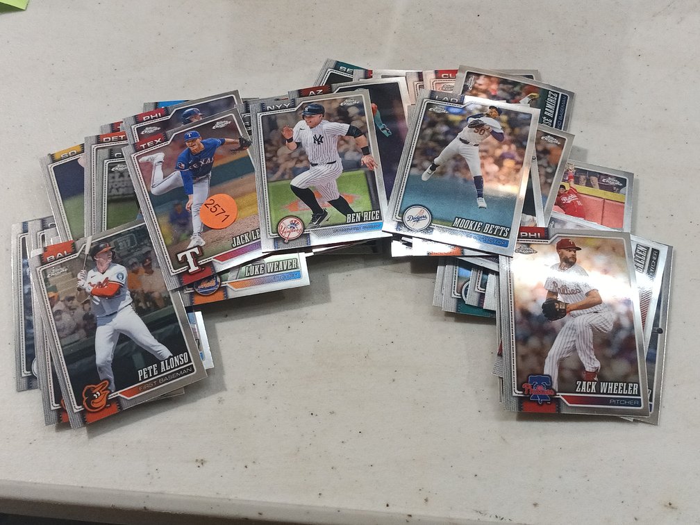 APPROX 200 ALL CHROME BASEBALL CARDS