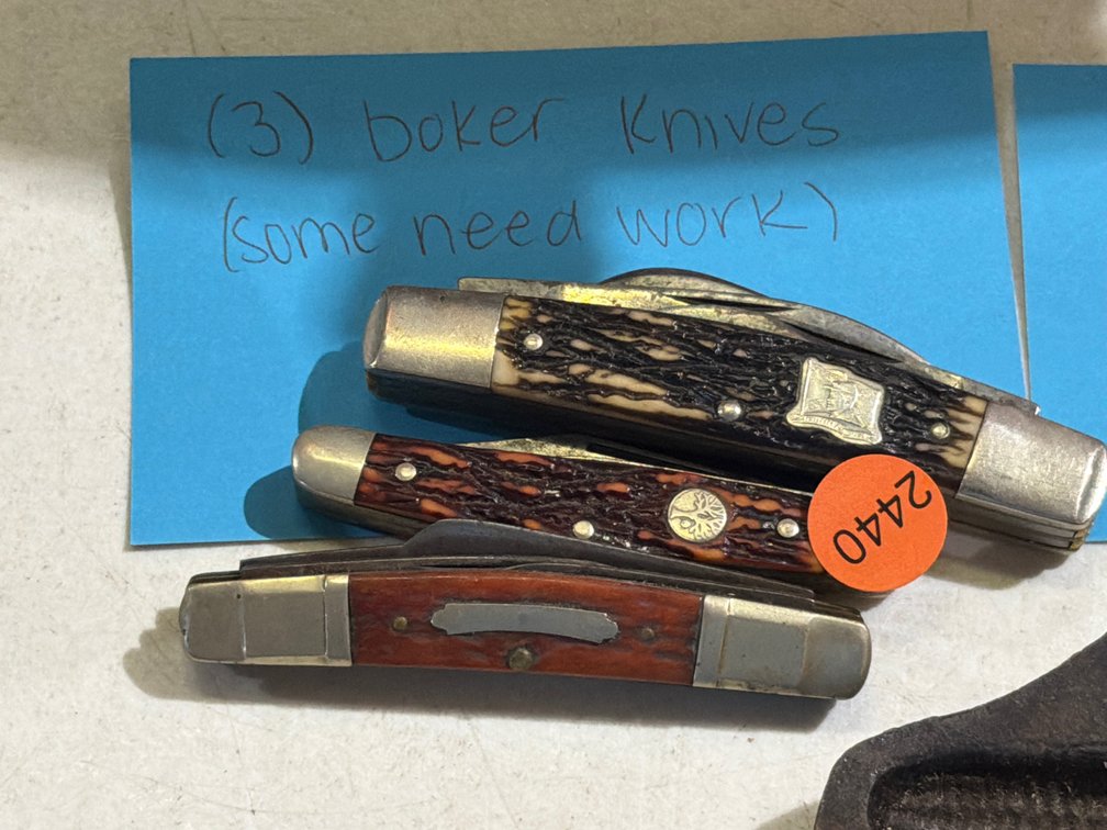 (3) BOKER KNIVES