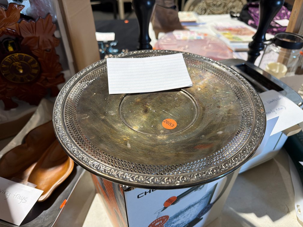 SILVER PLATE SERVING TRAY