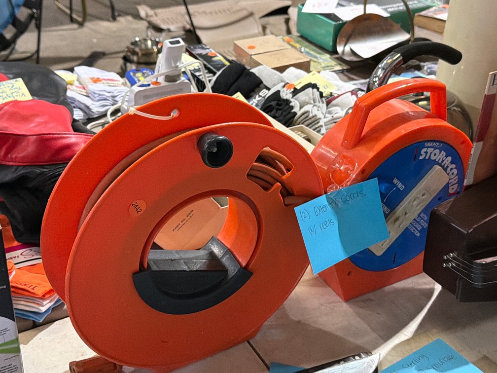 (2) EXTENSION CORDS WITH REELS