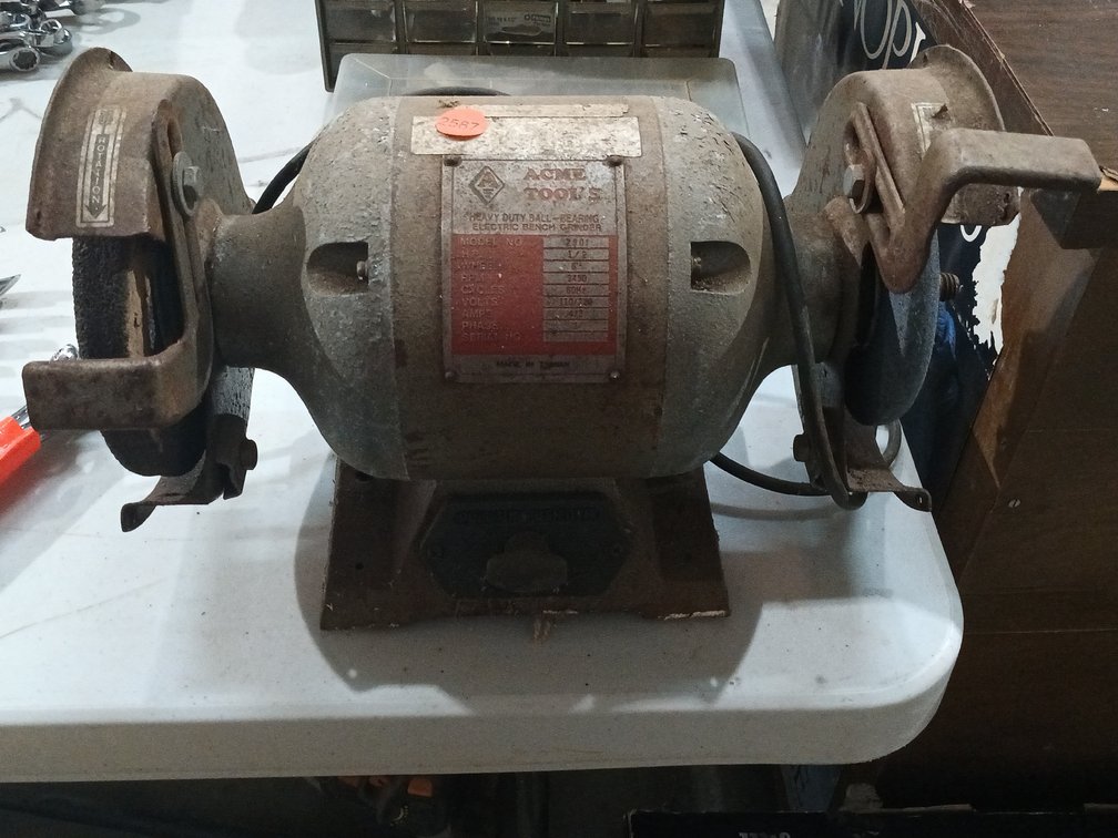VINTAGE ELECTRIC BENCH GRINDER