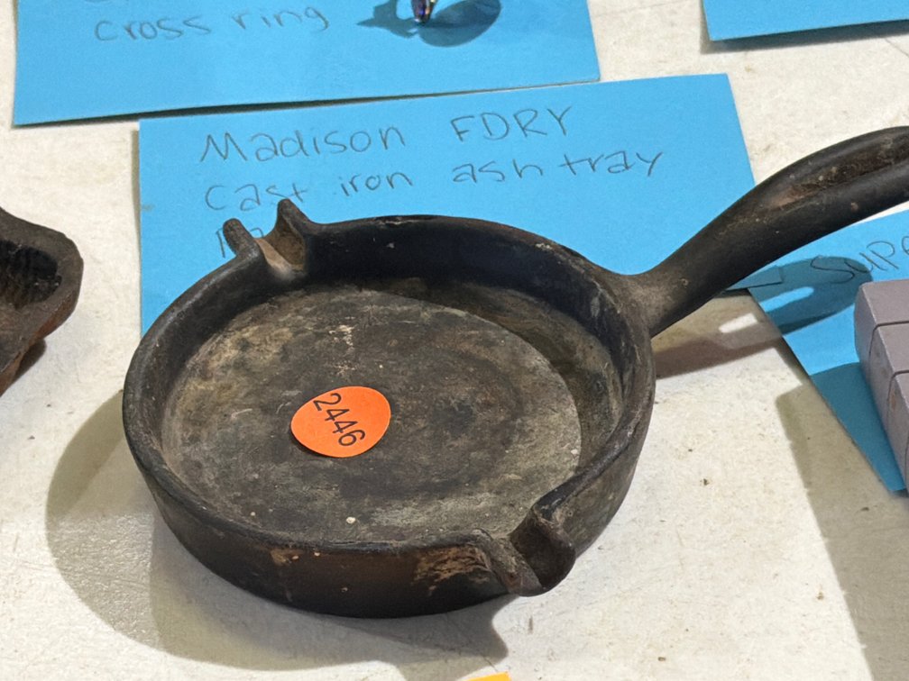 MADISON FDRY CAST IRON ASHTRAY