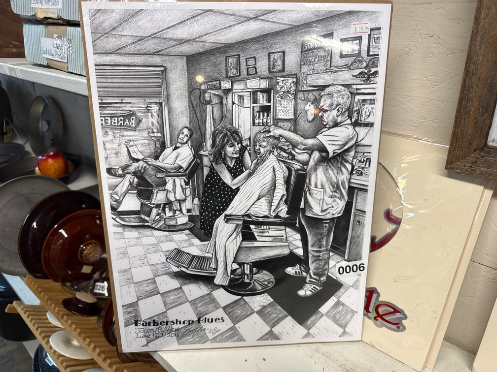 BARBERSHOP BLUES PRINT BY JOSEPH VICK