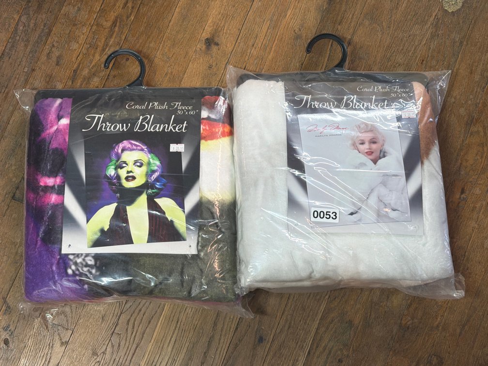 TWO MARYLYN MONROE BLANKETS