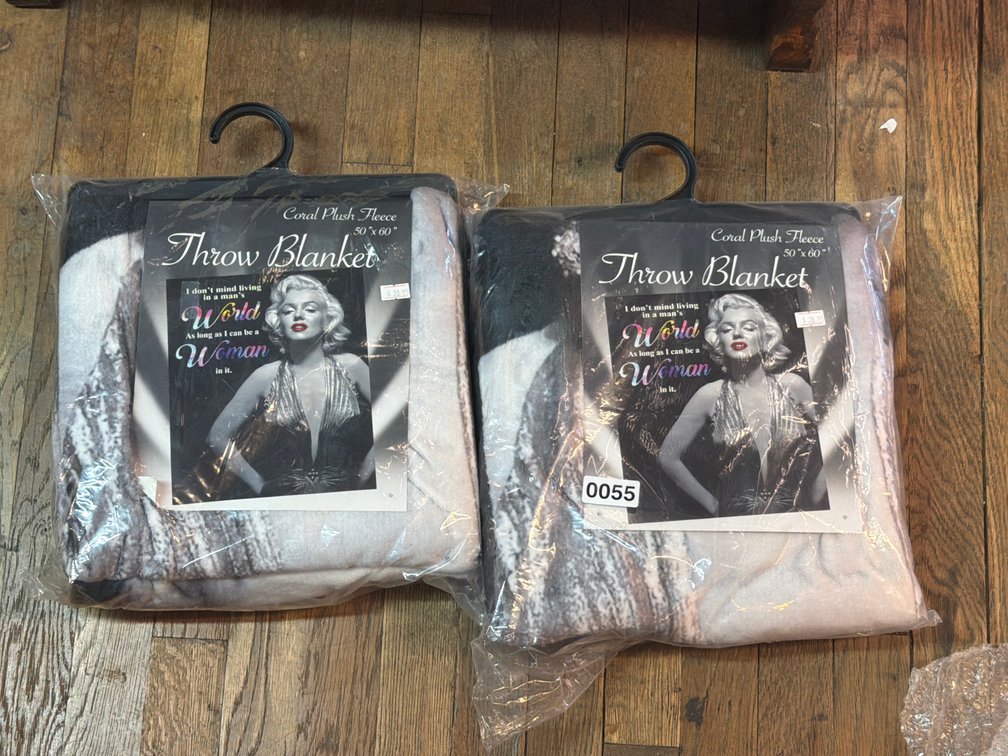 (2) MARYLYN MONROE BLANKETS