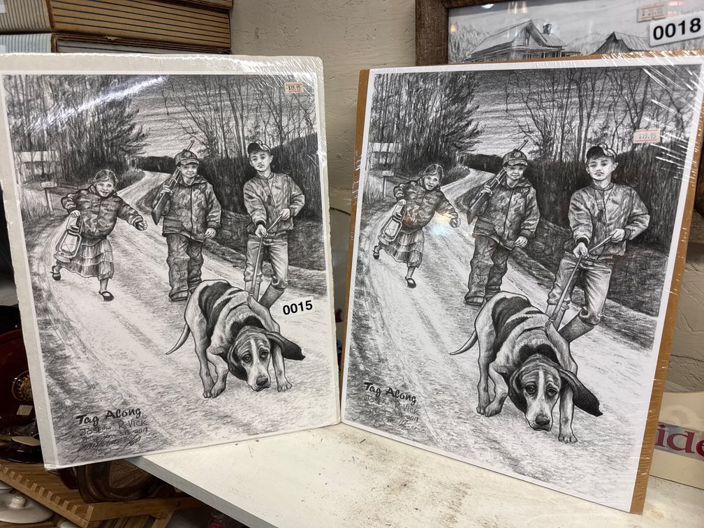 (2) TAG ALONG PRINTS BY JOSEPH VICK