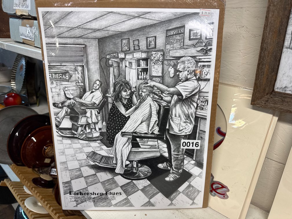 BARBERSHOP BLUES PRINT BY JOSEPH VICK