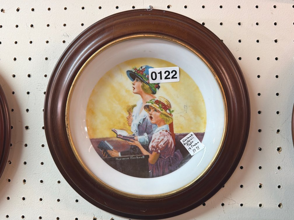 NORMAN ROCKWELL PLATE WITH FRAME