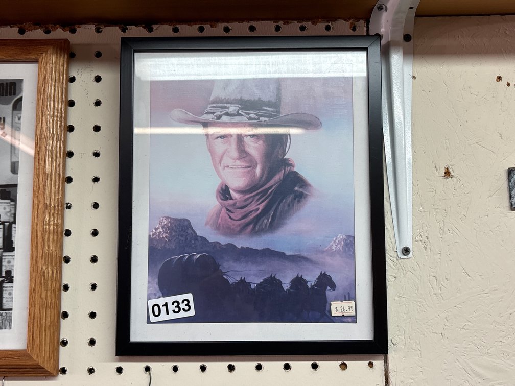 SMALL JOHN WAYNE FRAMED PRINT