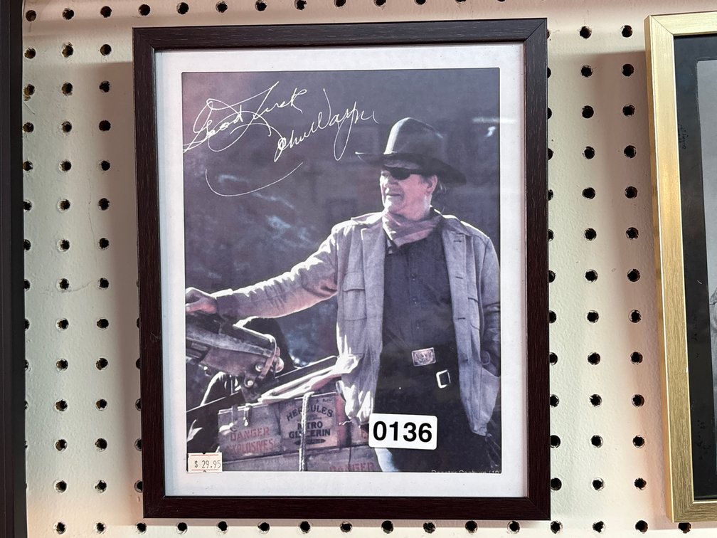 SMALL JOHN WAYNE FRAMED PRINT