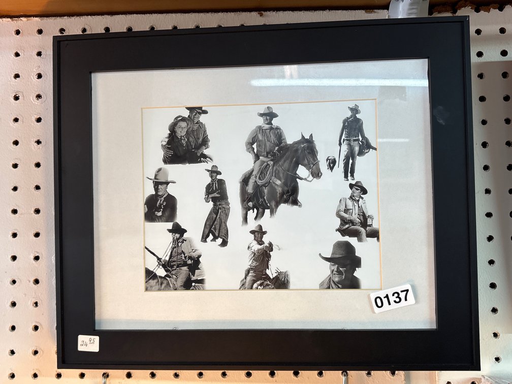 SMALL JOHN WAYNE FRAMED PRINT