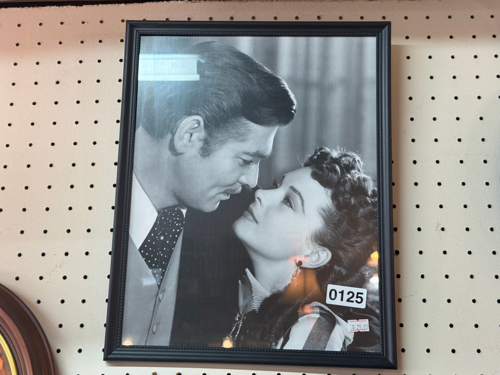 GONE WITH THE WIND FRAMED PRINT 12”X15”