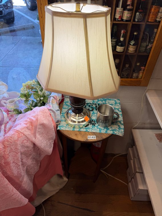 PLANT STAND, LAMP, MUG