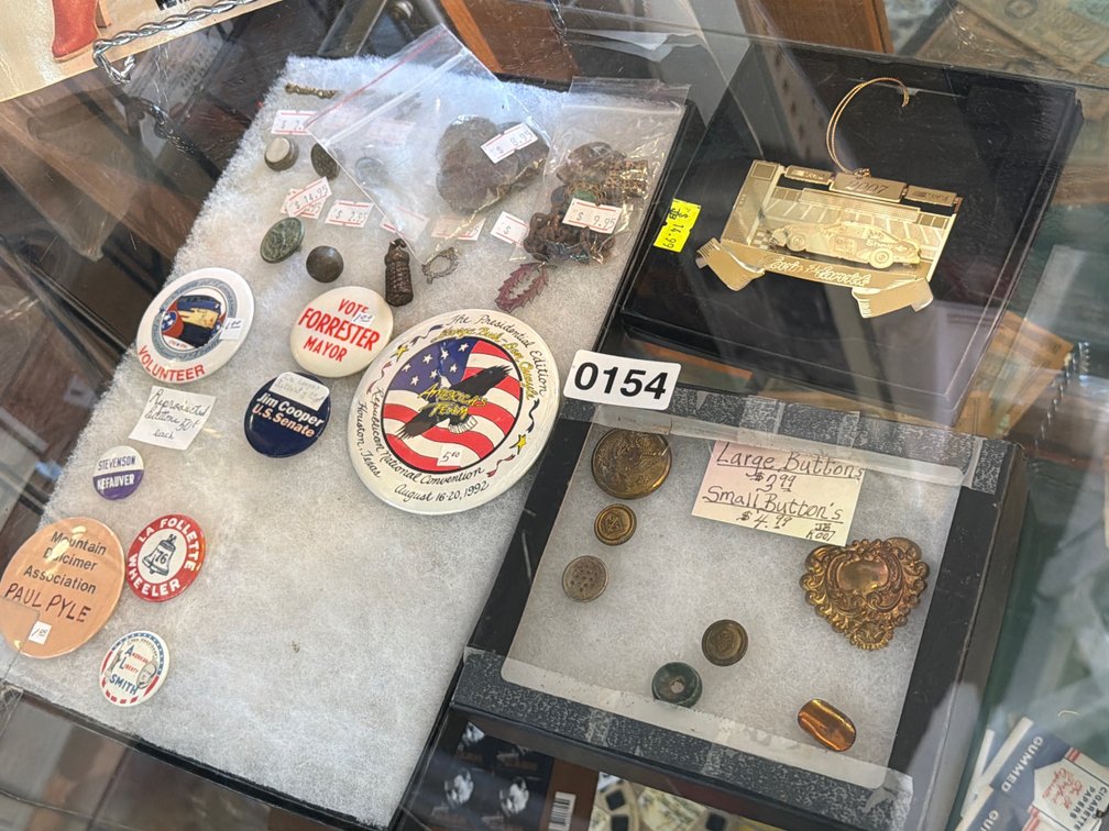 PINS, BUTTONS, ETC.