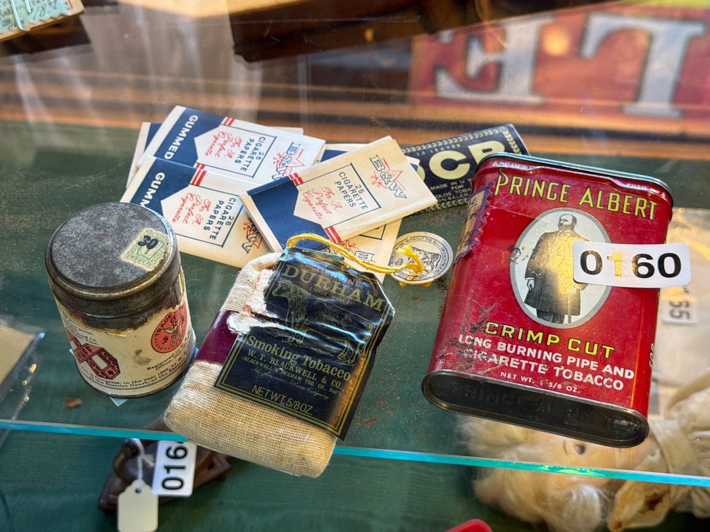 CIGARETTE PAPERS, PRINCE ALBERT TIN, ETC.