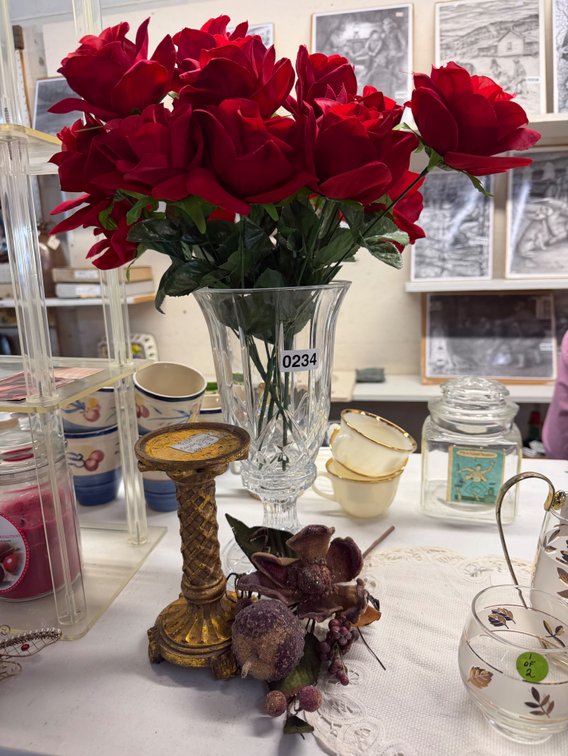 CANDLE STICK, VASE, FLORAL DECOR