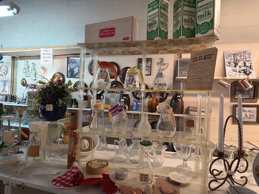VINTAGE MILK BOXES , SYRUP DISPENSERS , ETC