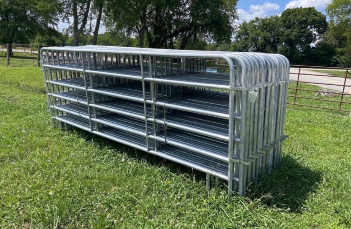 12’ GALVANIZED CORRAL PANEL, 25X BID