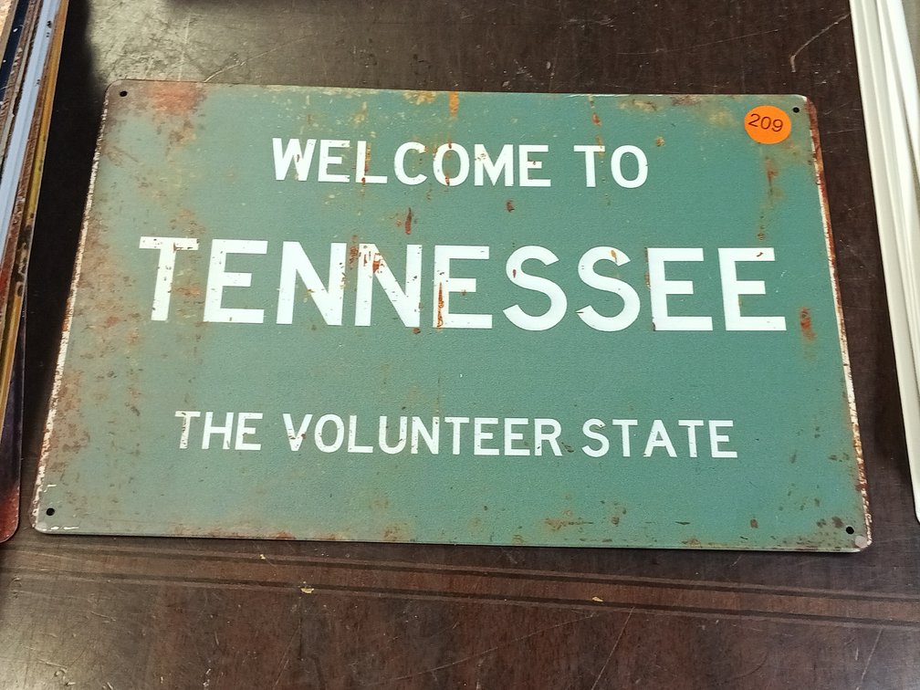 WELCOME TO TENNESSEE SIGN
