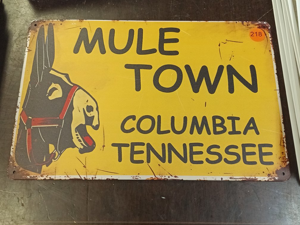 MULE TOWN SIGN