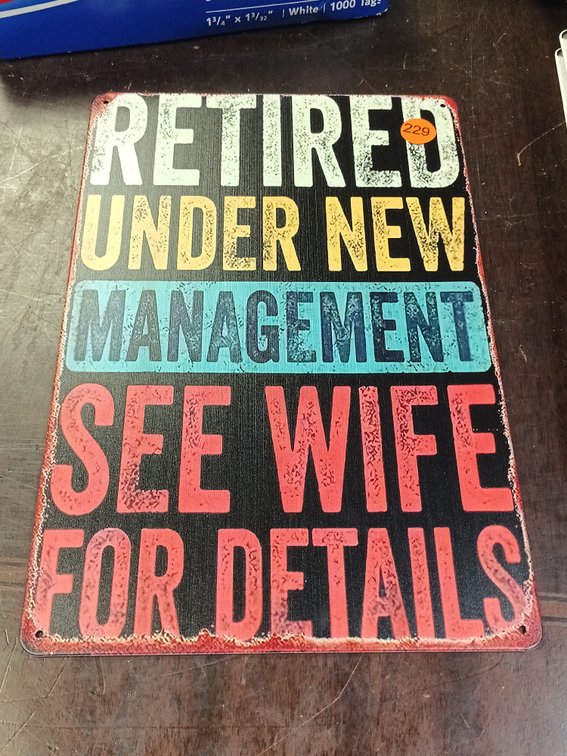 RETIRED SIGN